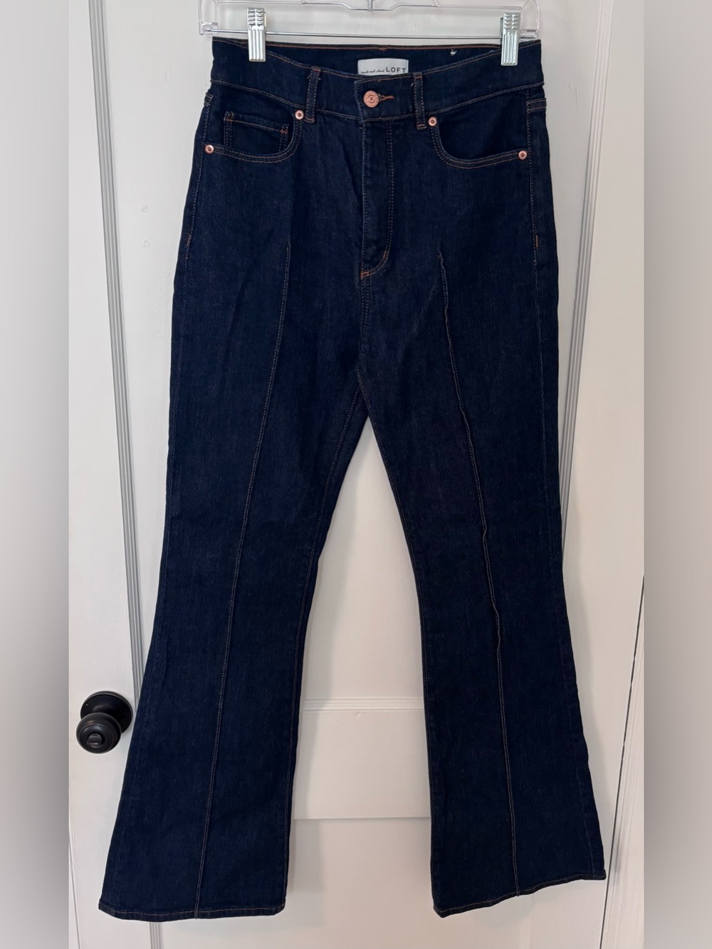 LOFT by Ann Taylor Dark Blue Jeans - slim flare leg fit. Size 26/2 and like new